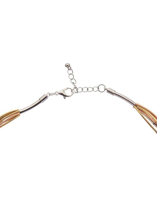 Juvell Metallic 18k Tri-tone Plated Flexible Spaghetti Necklace