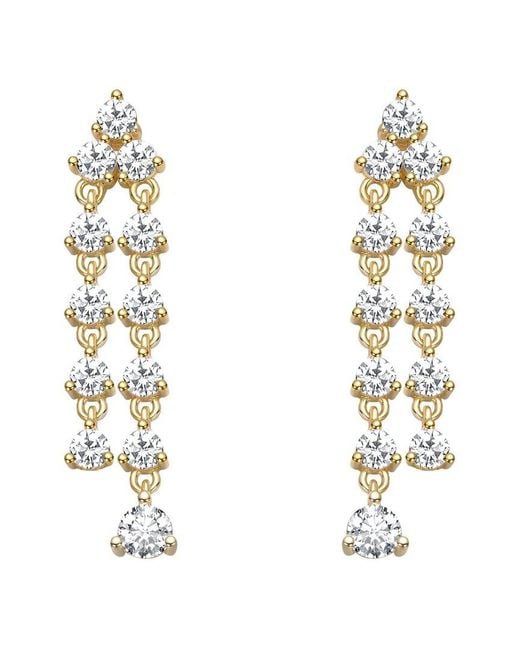 Genevive Jewelry Metallic Rachel Glauber 14K Plated Cz Drop Earrings