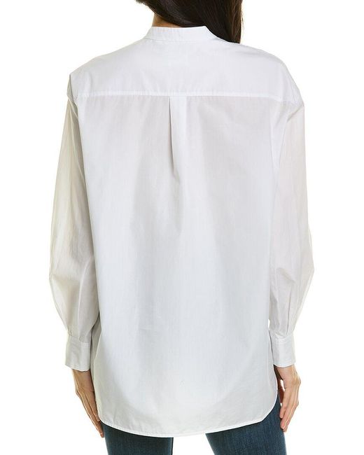 Burberry White Vintage Motif Oversized T-shirt