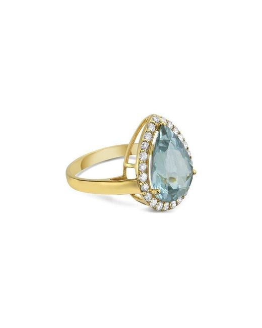 Forever Creations USA Inc. Blue Forever Creations 14k 0.42 Ct. Tw. Diamond Halo Ring