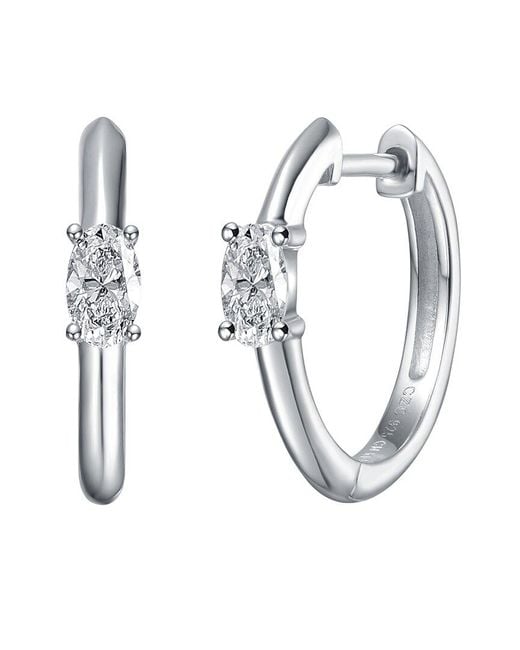 Genevive Jewelry Metallic Hoop Earrings