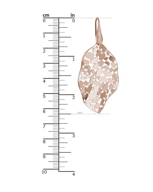 Italian Silver Natural Rose Gold Over Earrings