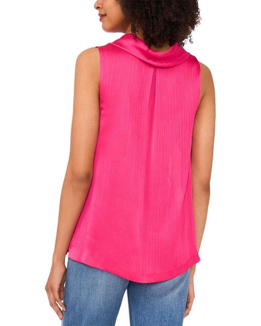 Vince Camuto Red Cowl Neck Blouse