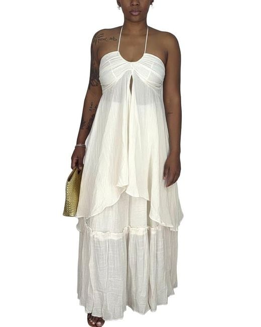 Tedora White 2Pc Top & Skirt Set