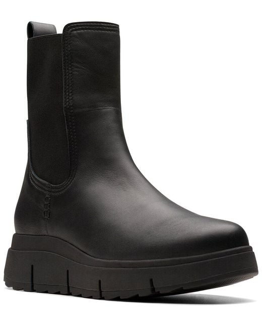 Clarks Black Loriini Gem Leather Bootie
