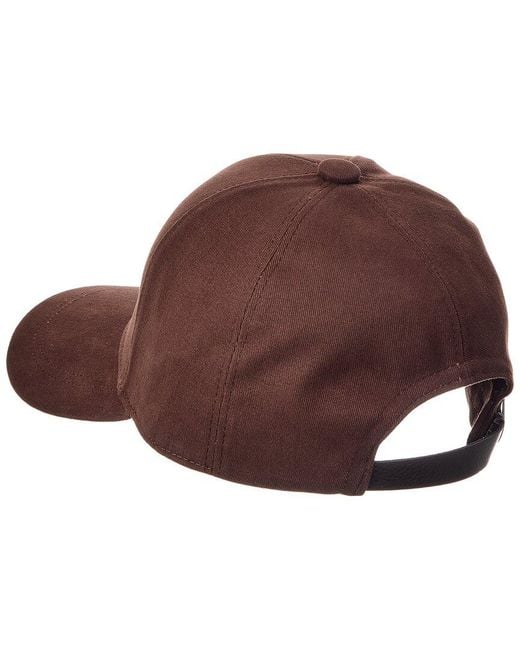 Bruno Magli Brown Twill Baseball Cap