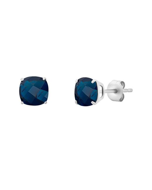 MaxColor 14k 4.10 Ct. Tw. Londen Blue Topaz Studs