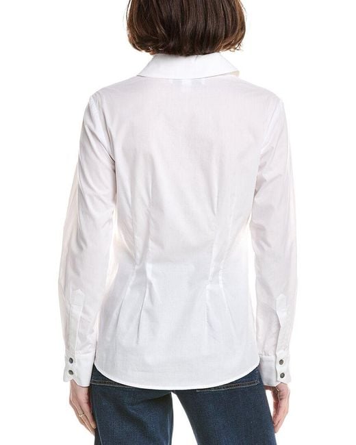 Sara Campbell White Button Down Blouse