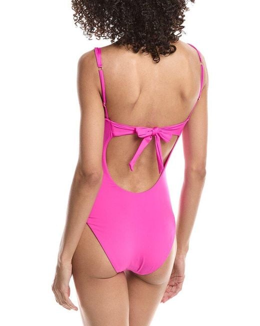 Becca Pink Viviana Plunge One-Piece