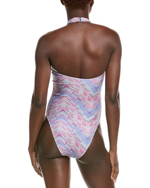Ramy Brook Purple Printed Sidney One-Piece