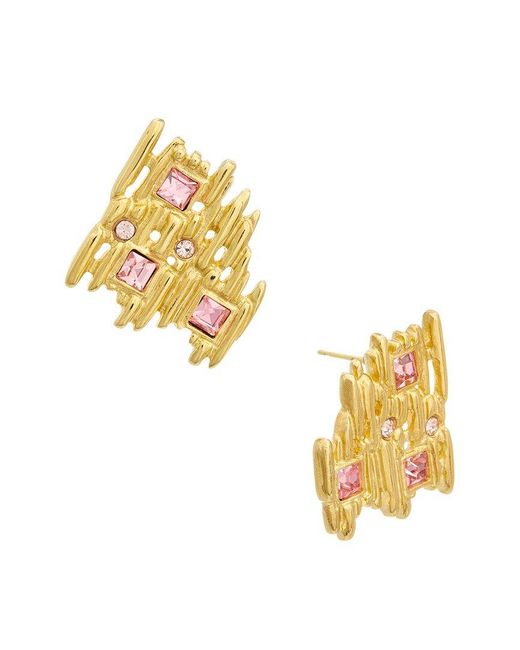 Oscar de la Renta Metallic Scramble Fine Line Earrings