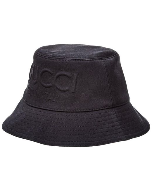 Gucci Blue Embossed Bucket Hat