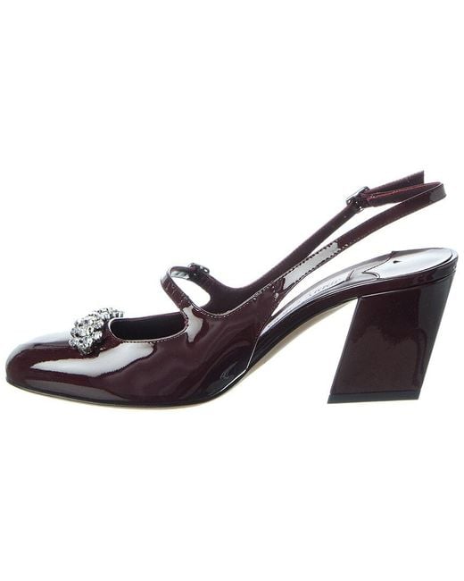 Jimmy Choo Metallic Belinda 70 Patent Slingback Pump