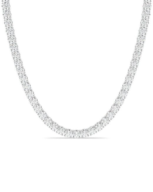 Lab Grown Diamonds Metallic 14K 15.00 Ct. Tw. Lab-Grown Diamond Necklace