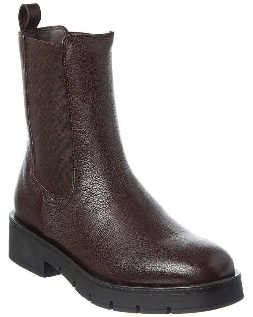 Ferragamo Brown Mojave Leather Chelsea Boot