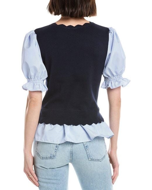 Nanette Lepore Blue Pullover