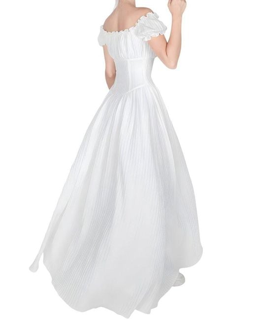 DZA White Linda Charm Maxi Dress