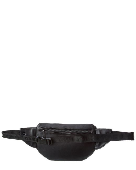 Just Cavalli Black Tiger Logo Belt Bag for men