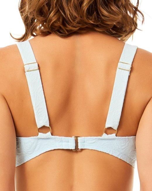 Cece Blue Pearl Knot Top