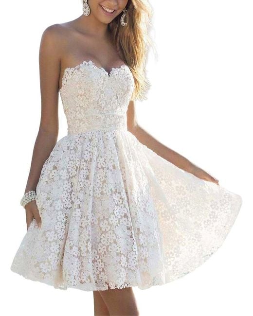 Silvia Rufino White Solid Mini Dress
