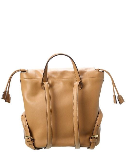 Fendi Brown Leather Backpack