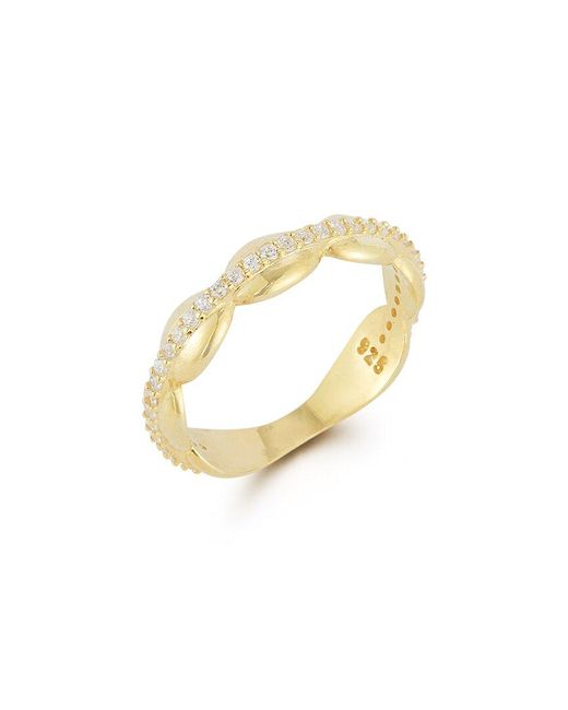 Chloe and Madison White 14k Over Silver Cz Bubble Ring