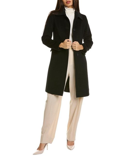 Fleurette Wool Coat in Black Lyst Australia
