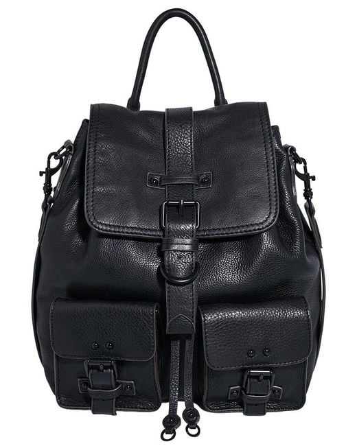 Aimee Kestenberg Black Saddle-Up Leather Backpack