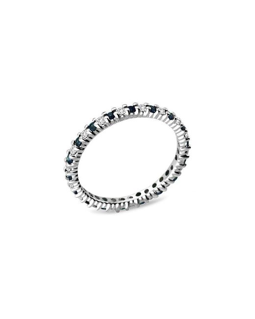 Diana M White Fine Jewelry 14k 0.55 Ct. Tw. Diamond & Sapphire Eternity Ring
