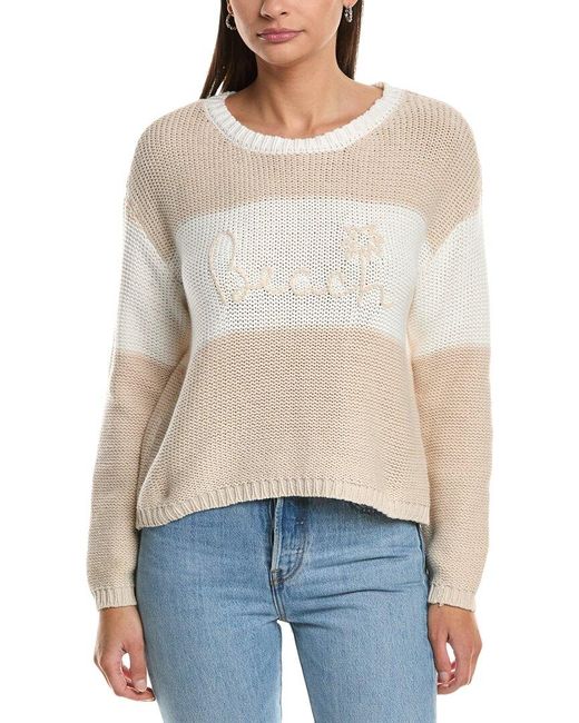 Vintage Havana Natural Embroidered Beach Sweater