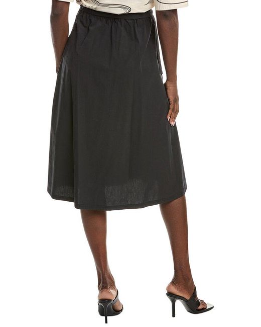 Max Mara Black Weekend Folk Pleated Midi Skirt