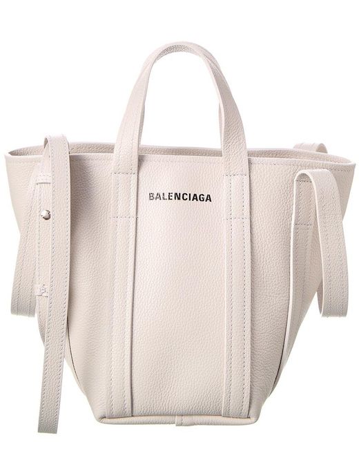 Balenciaga Everyday Xs North-south Leather Tote in Natural - Lyst