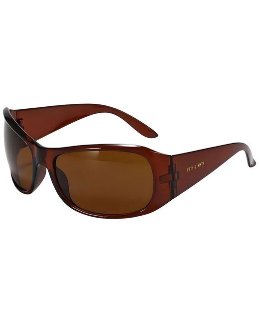Fifth & Ninth Brown Clover 60Mm Polarized Sunglasses