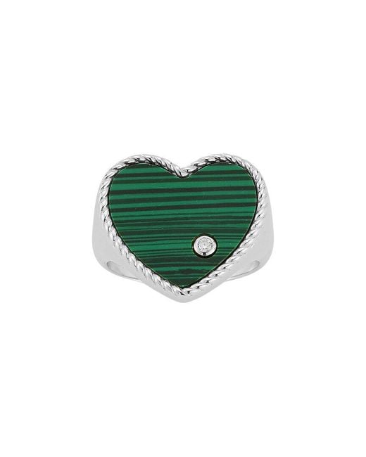 Glaze Jewelry Green Plated Cz Ring