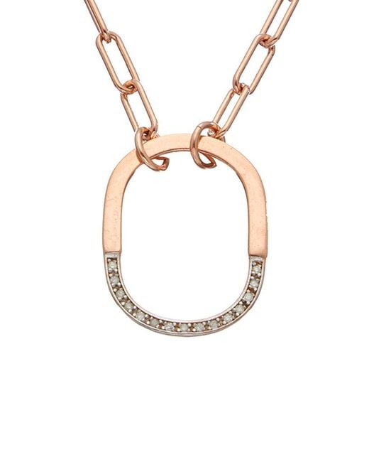 Meshmerise Metallic 18K Over 0.20 Ct. Tw. Diamond Necklace