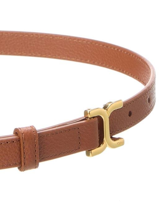 Chloé Brown Marcie Small Leather Belt