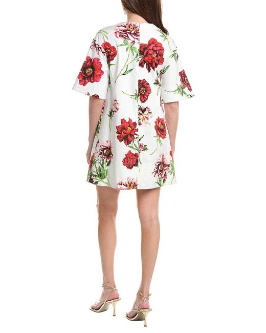 Oscar de la Renta Red Shift Dress