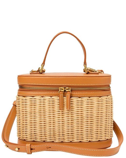 J.McLaughlin Brown Lyla Wicker Handbag