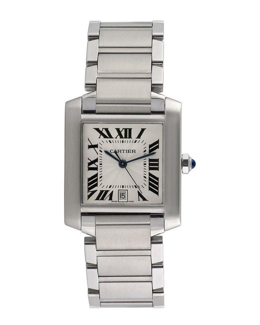 Cartier Gray Tank Francaise Watch, Circa 2000S (Authentic Pre-Owned) for men