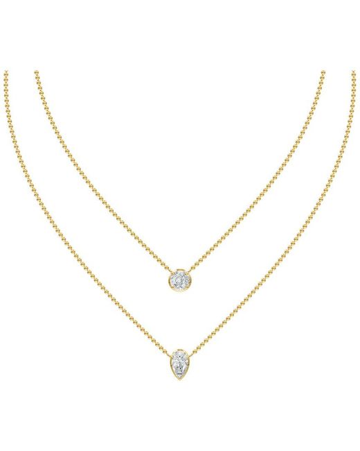 Lab Grown Diamonds Metallic 14K 2.08 Ct. Tw. Lab-Grown Diamond Necklace