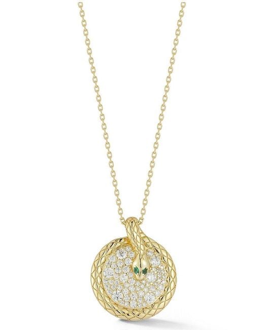 Glaze Jewelry Metallic 14K Over Cz Necklace