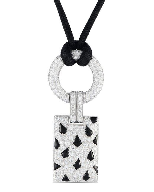 Cartier White 18K 2.85 Ct. Tw. Diamond & Onyx Panthere Necklace (Authentic Pre-Owned)