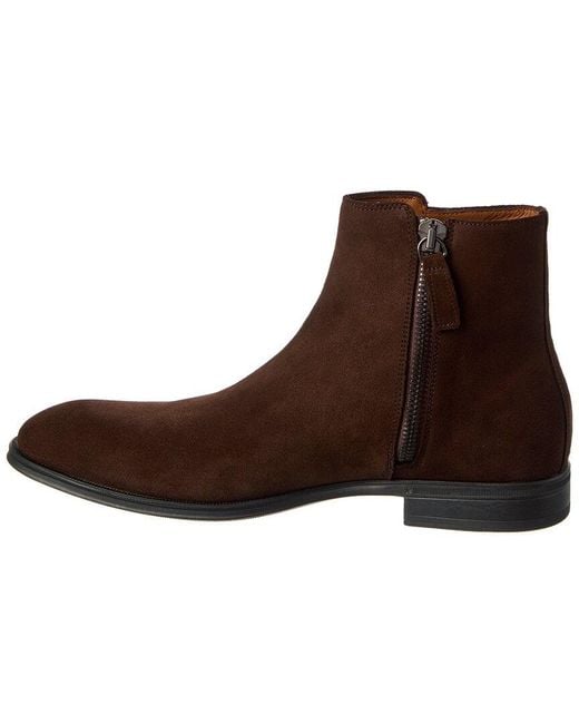 Aquatalia Brown Daniel Suede Boot for men