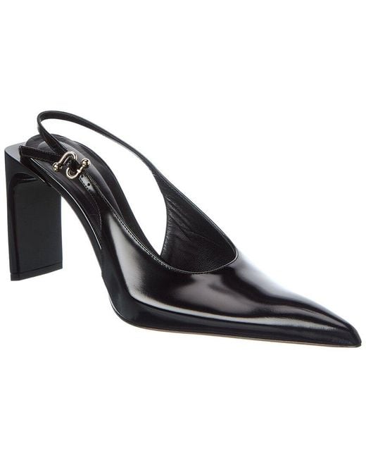 Sportmax Black Fazio Leather Slingback Pump