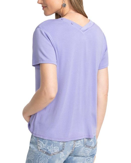 Johnny Was Purple Modal T-Shirt