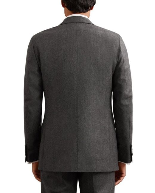 Reiss Gray Jackal Wool Formal Jacket for men
