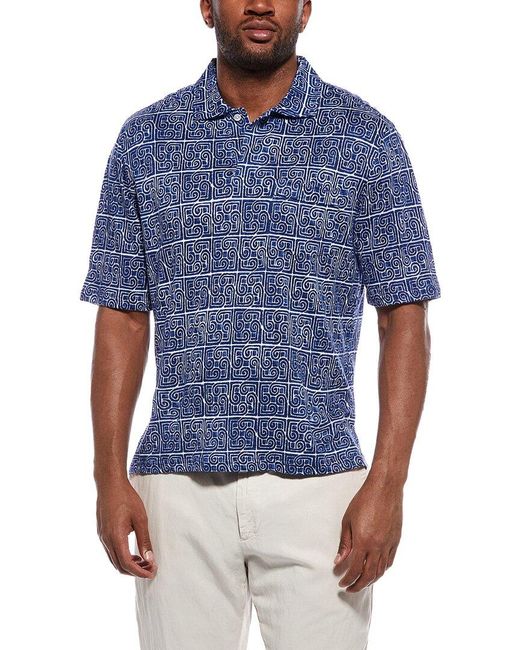 J.McLaughlin Blue Riva Linen Knit Top for men