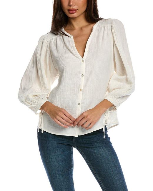 Ba&sh Gauze Blouse in White Lyst