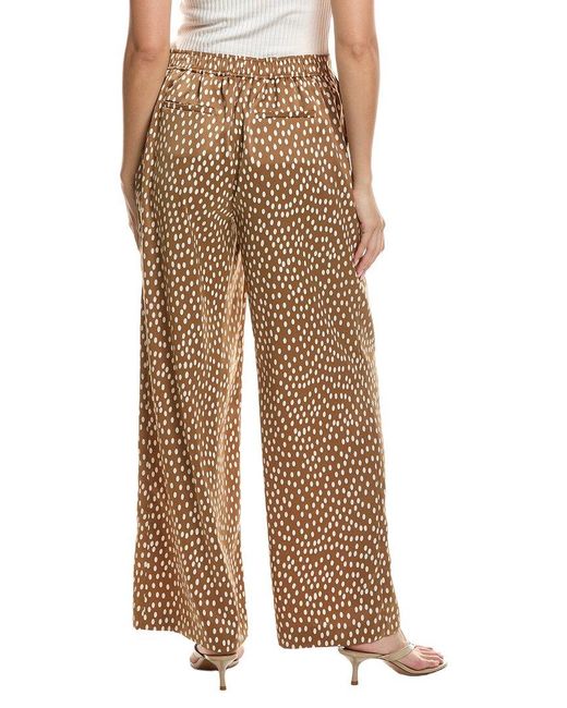 Kenneth Cole Natural Polka Dot High-Rise Waist Wide Leg Pant