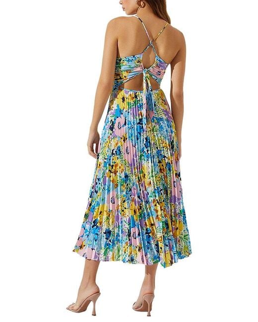 AMINA GLAM Blue Midi Dress